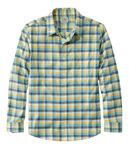 Men's Wrinkle-Free Ultrasoft Brushed Cotton Shirt, Long-Sleeve, Slightly Fitted Untucked Fit | L.L.Bean US