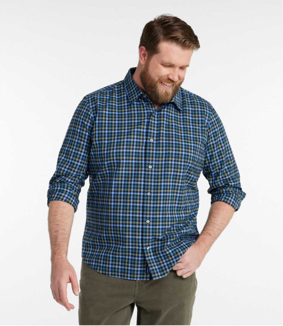Men's Wrinkle-Free Ultrasoft Brushed Cotton Shirt, Long-Sleeve, Slightly Fitted Untucked Fit | L.L.Bean US