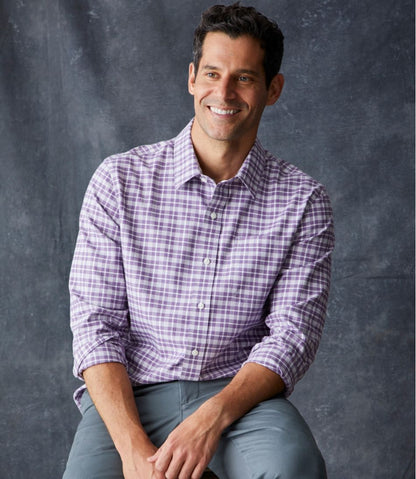 Men's Wrinkle-Free Ultrasoft Brushed Cotton Shirt, Long-Sleeve, Slightly Fitted Untucked Fit | L.L.Bean US