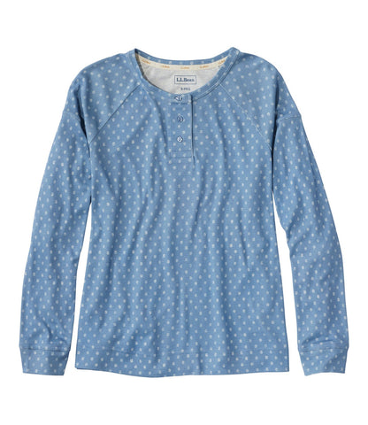 Women's Restorative Sleepwear, Long-Sleeve Henley Print | L.L.Bean outlet