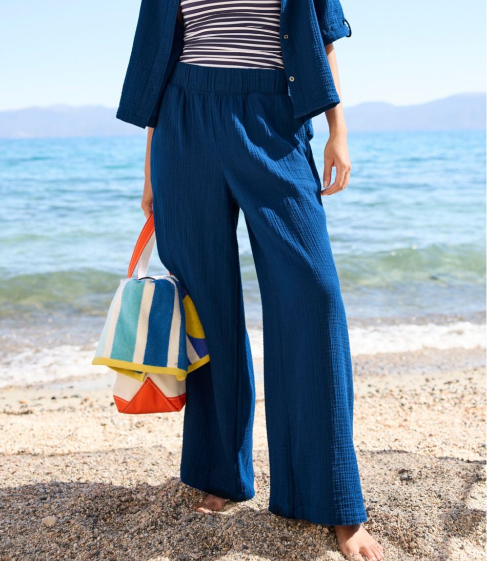 Women's Cloud Gauze Wide-Leg Pants | L.L.Bean online