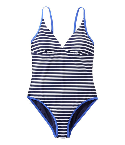 Women's Coastal Essentials Swimwear, V-Neck Tanksuit Print | L.L.Bean outlet