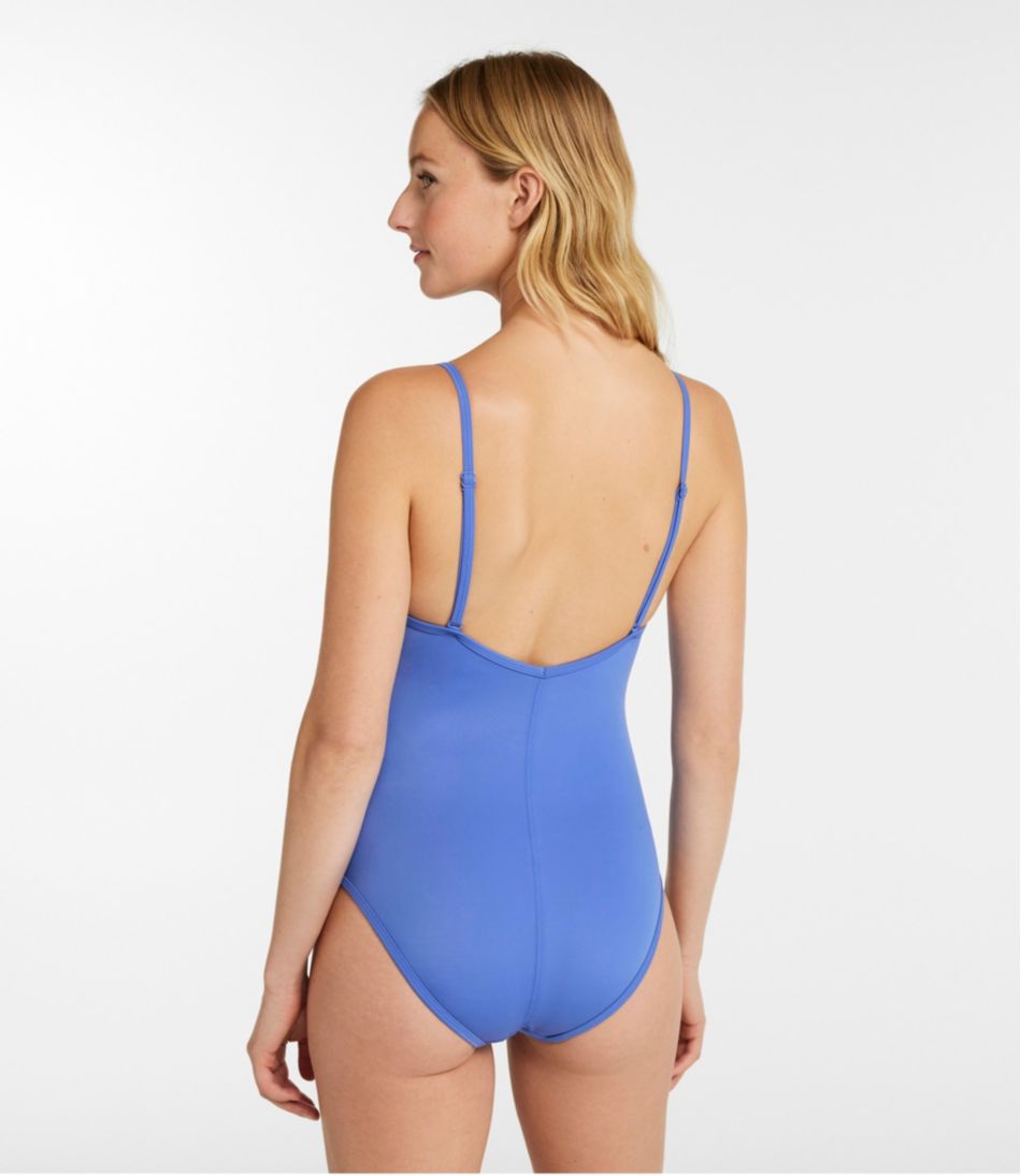 Women's Coastal Essentials Swimwear, V-Neck Tanksuit | L.L.Bean online