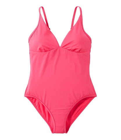 Women's Coastal Essentials Swimwear, V-Neck Tanksuit | L.L.Bean online