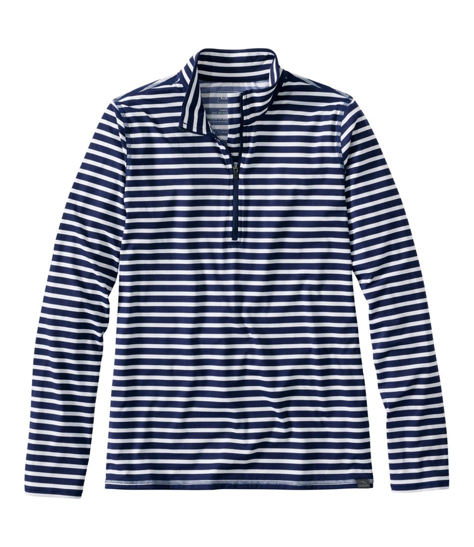 Women's SunSmart® UPF 50+ Sun Shirt, Quarter-Zip Stripe | L.L.Bean discount