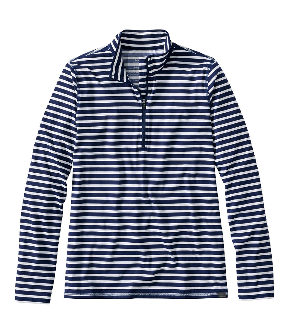 Women's SunSmart® UPF 50+ Sun Shirt, Quarter-Zip Stripe | L.L.Bean discount