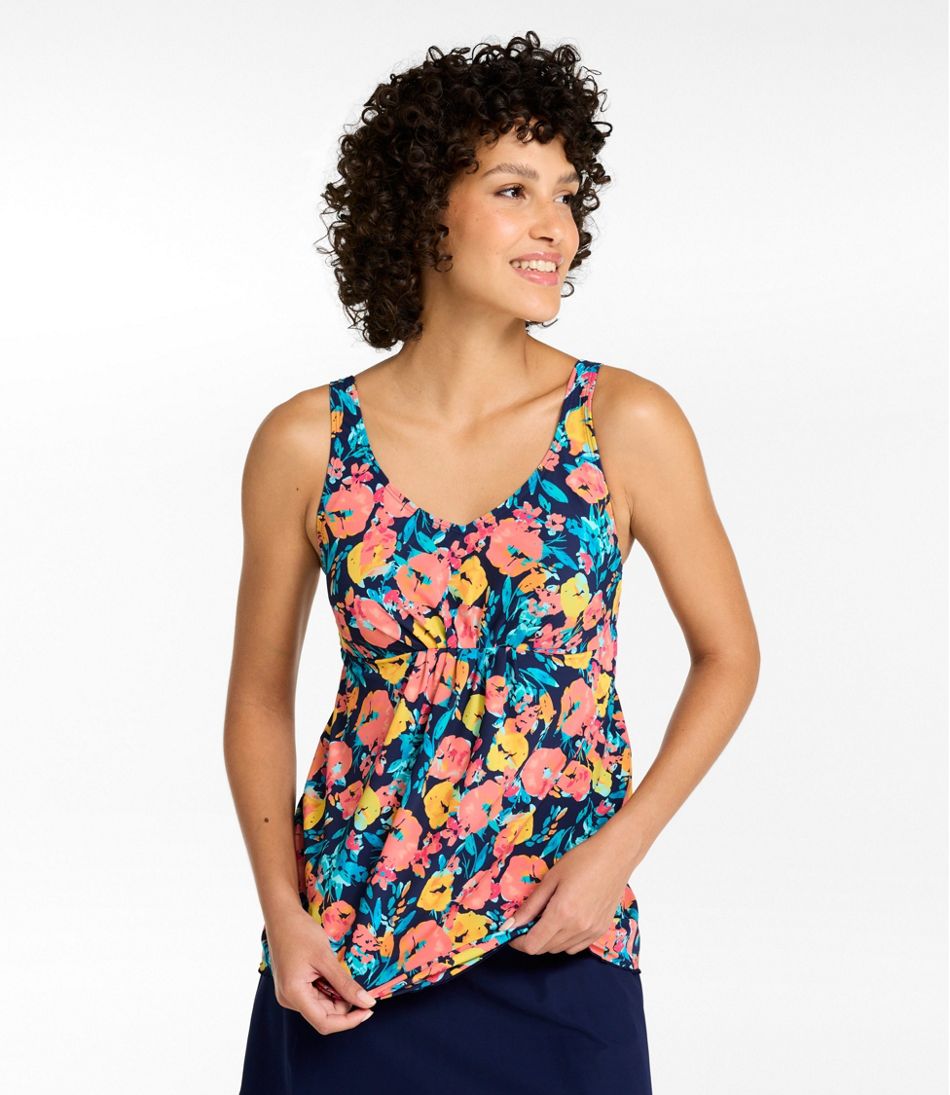 Women's Shaping Swimwear, Soft-Drape Tankini Top Print | L.L.Bean US