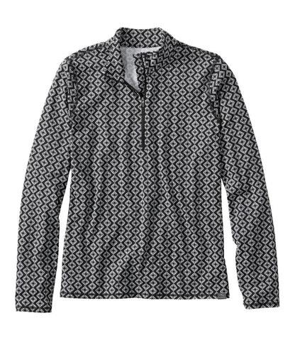 Women's SunSmart® UPF 50+ Sun Shirt, Quarter-Zip Print | L.L.Bean sale