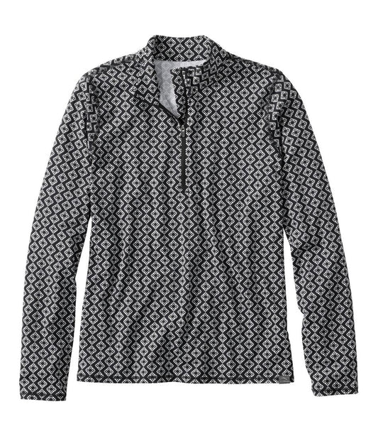 Women's SunSmart® UPF 50+ Sun Shirt, Quarter-Zip Print | L.L.Bean sale