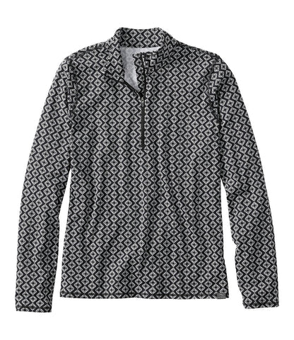 Women's SunSmart® UPF 50+ Sun Shirt, Quarter-Zip Print | L.L.Bean sale