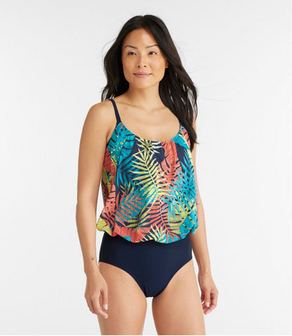 Women's Shaping Swimwear, Blouson Tanksuit Print | L.L.Bean online