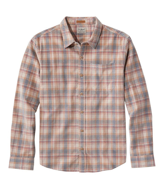 Men's Sunwashed Corduroy Shirt, Slightly Fitted Untucked Fit, Plaid | L.L.Bean US
