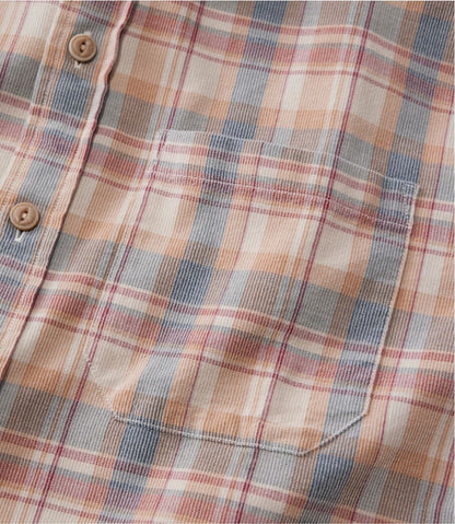Men's Sunwashed Corduroy Shirt, Slightly Fitted Untucked Fit, Plaid | L.L.Bean US