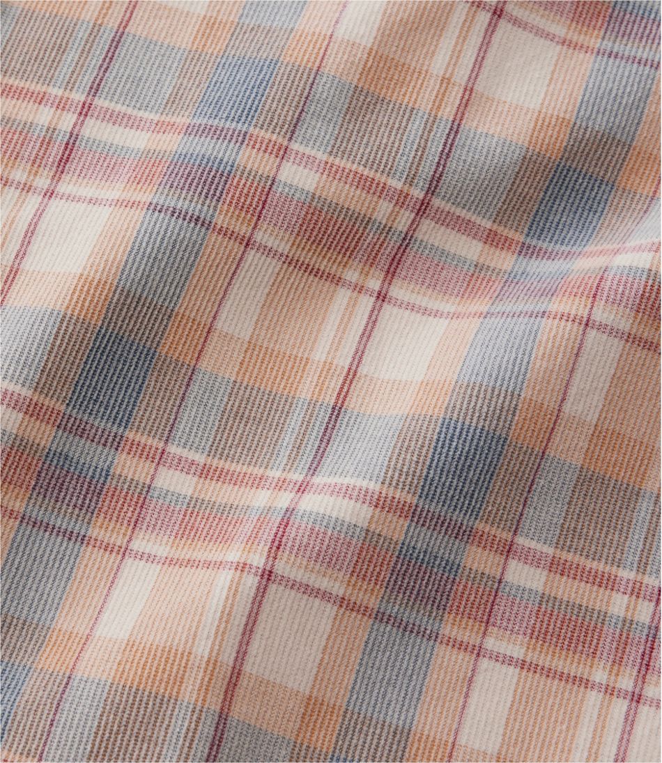 Men's Sunwashed Corduroy Shirt, Slightly Fitted Untucked Fit, Plaid | L.L.Bean US