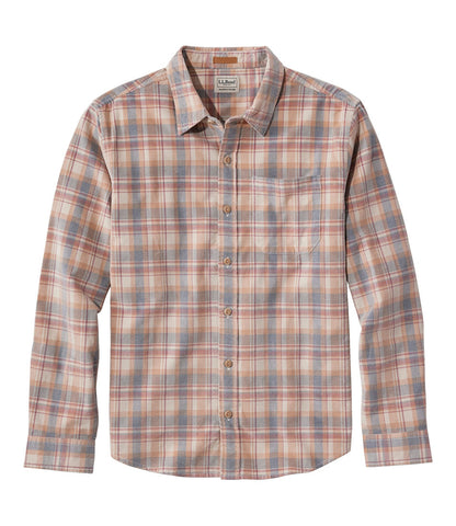 Men's Sunwashed Corduroy Shirt, Slightly Fitted Untucked Fit, Plaid | L.L.Bean US