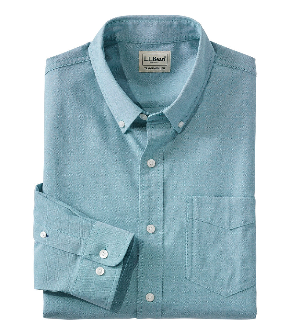 Men's Comfort Stretch® Oxford Shirt, Traditional Untucked Fit | L.L.Bean outlet
