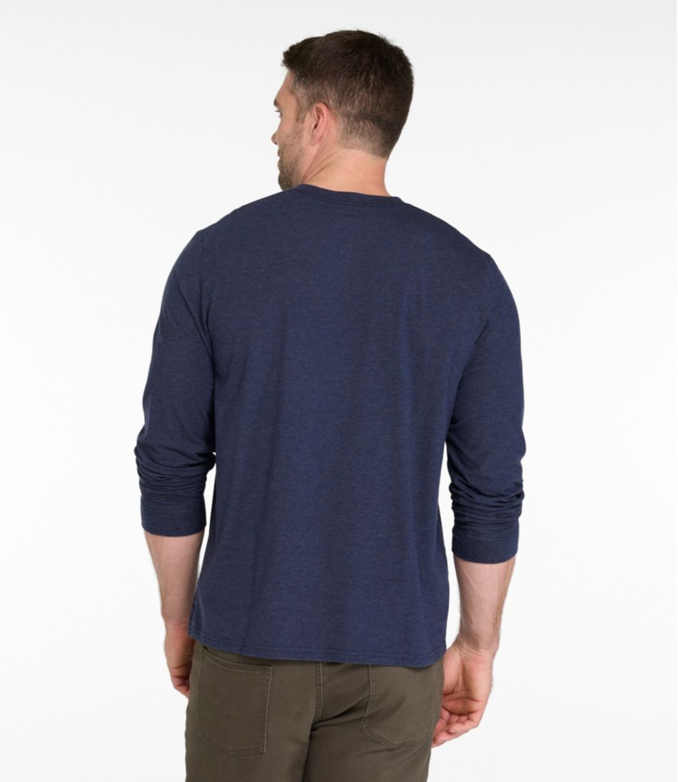 Men's Comfort Stretch Performance® Pima Tee, Long-Sleeve Henley | L.L.Bean discount