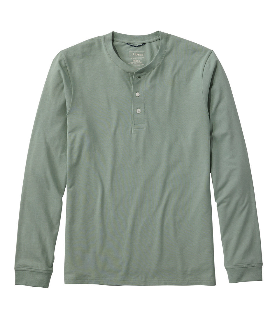 Men's Comfort Stretch Performance® Pima Tee, Long-Sleeve Henley | L.L.Bean discount