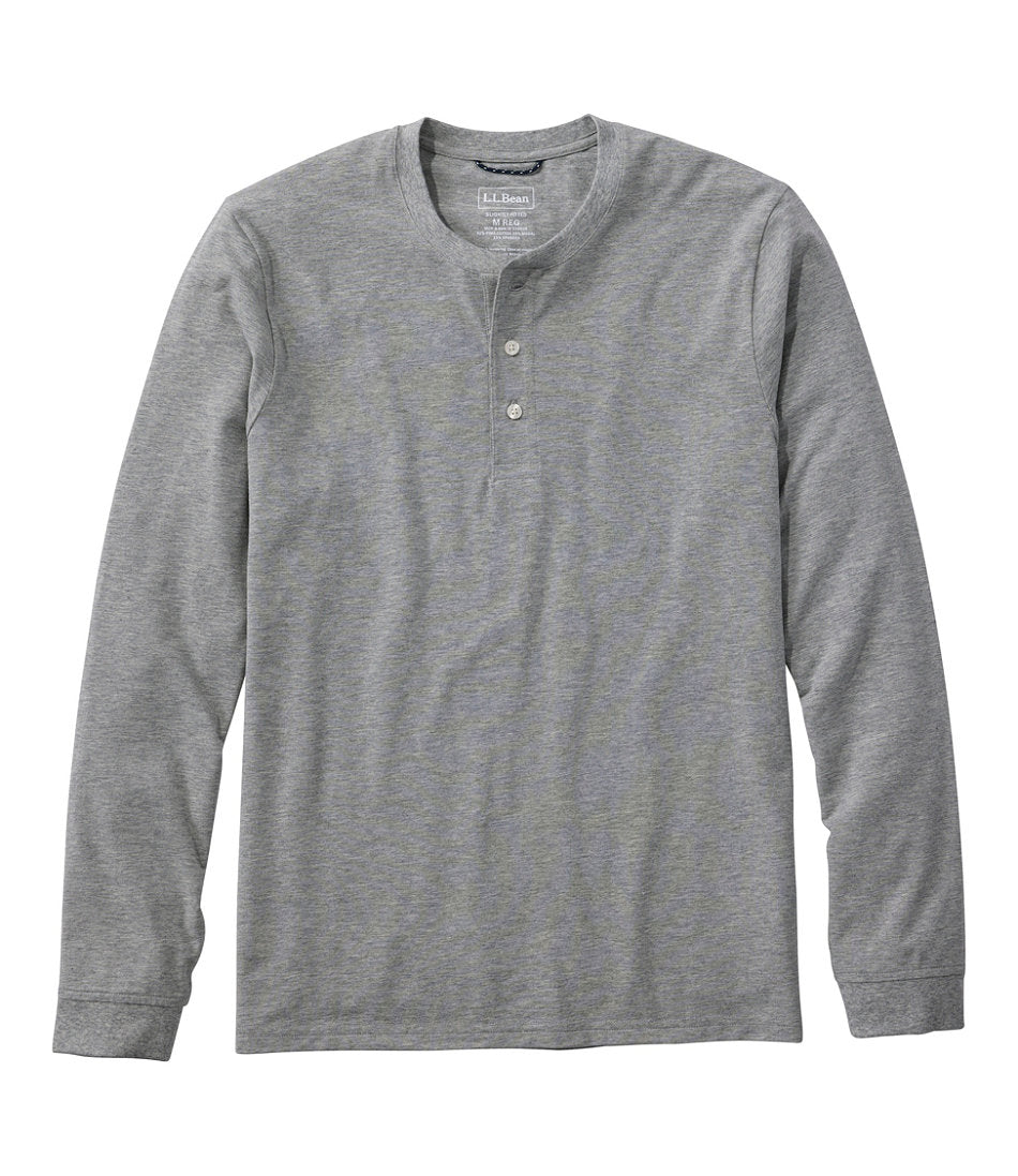 Men's Comfort Stretch Performance® Pima Tee, Long-Sleeve Henley | L.L.Bean discount