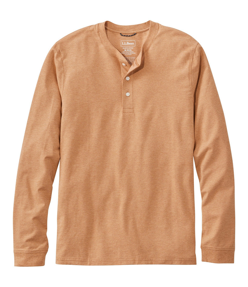Men's Comfort Stretch Performance® Pima Tee, Long-Sleeve Henley | L.L.Bean discount
