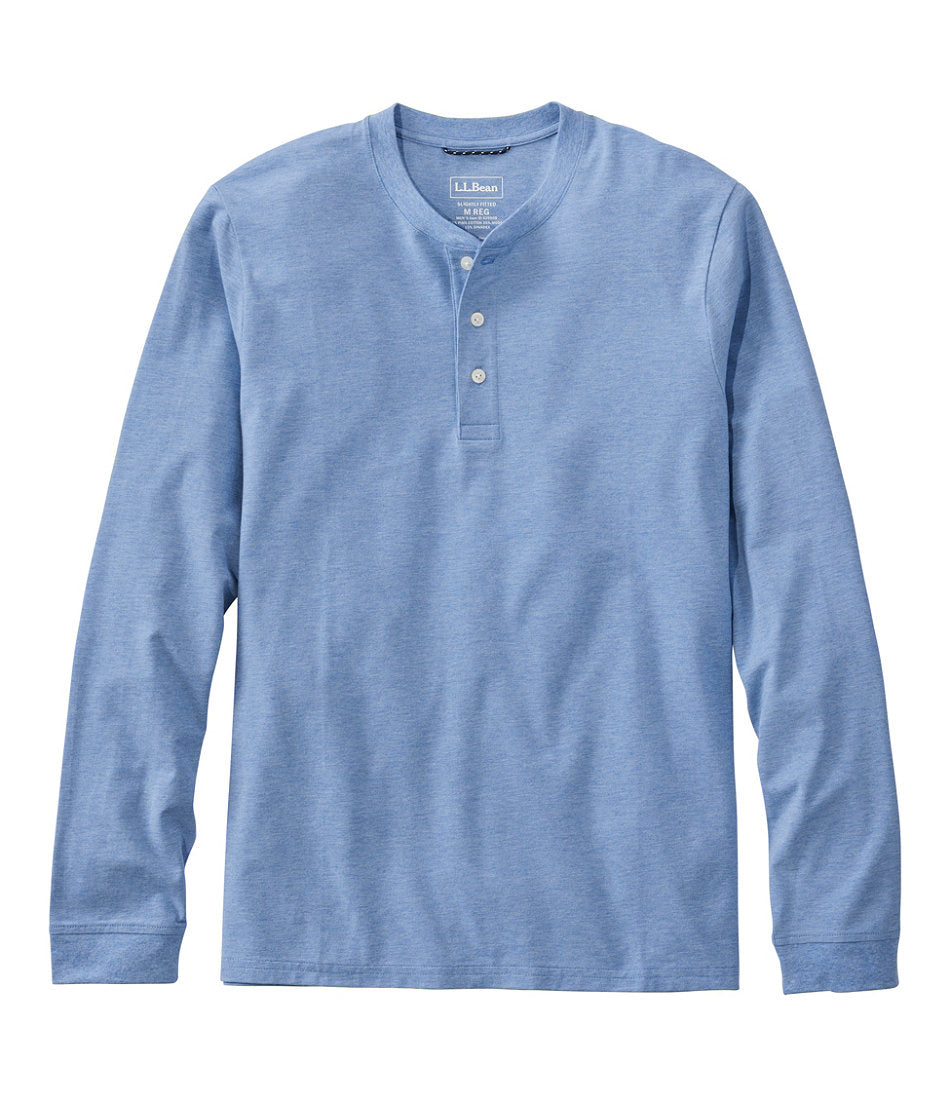 Men's Comfort Stretch Performance® Pima Tee, Long-Sleeve Henley | L.L.Bean discount