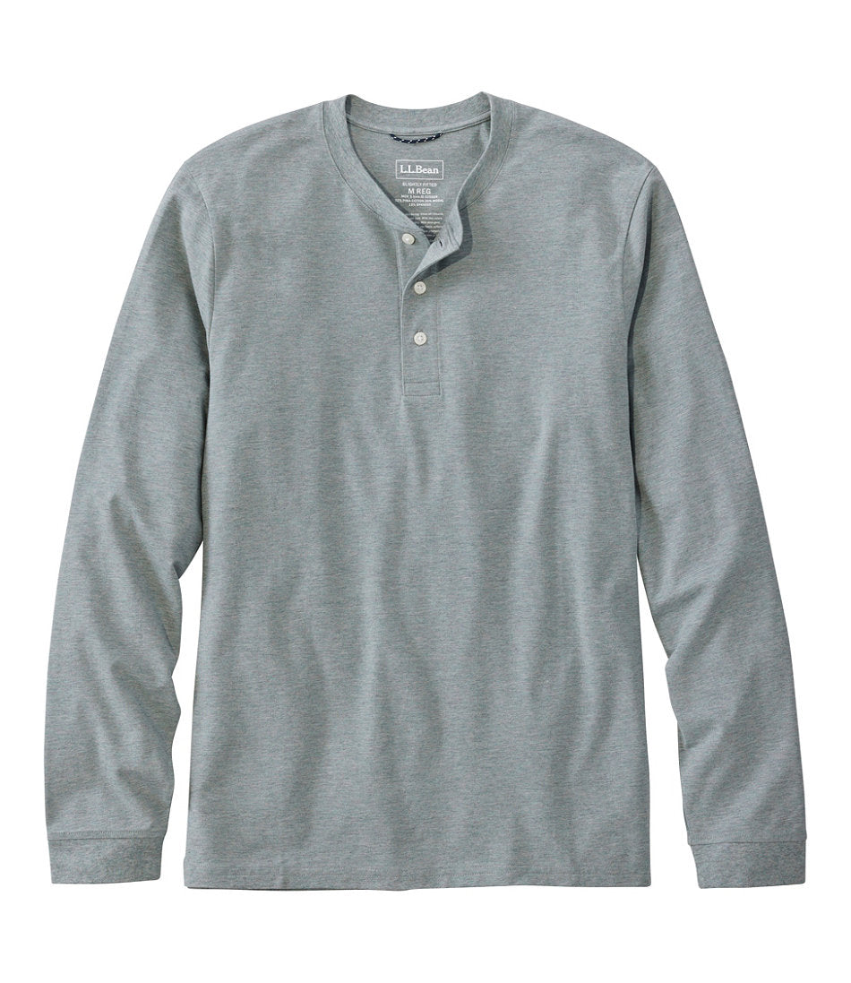 Men's Comfort Stretch Performance® Pima Tee, Long-Sleeve Henley | L.L.Bean discount