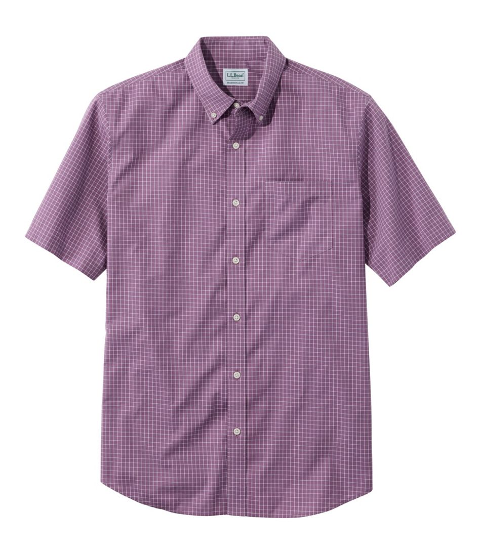 Men's Wrinkle-Free Kennebunk Sport Shirt, Traditional Fit Short-Sleeve Check | L.L.Bean US