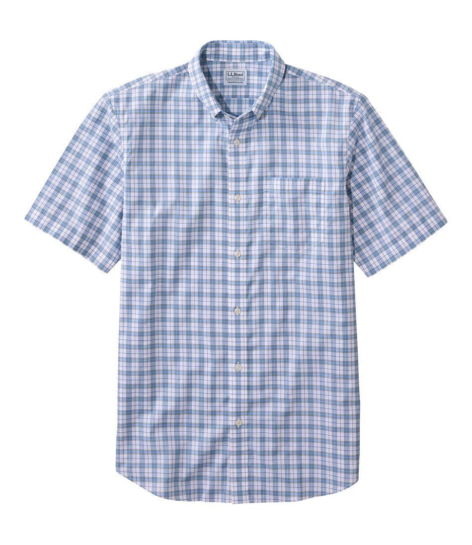 Men's Wrinkle-Free Kennebunk Sport Shirt, Traditional Fit Short-Sleeve Check | L.L.Bean US