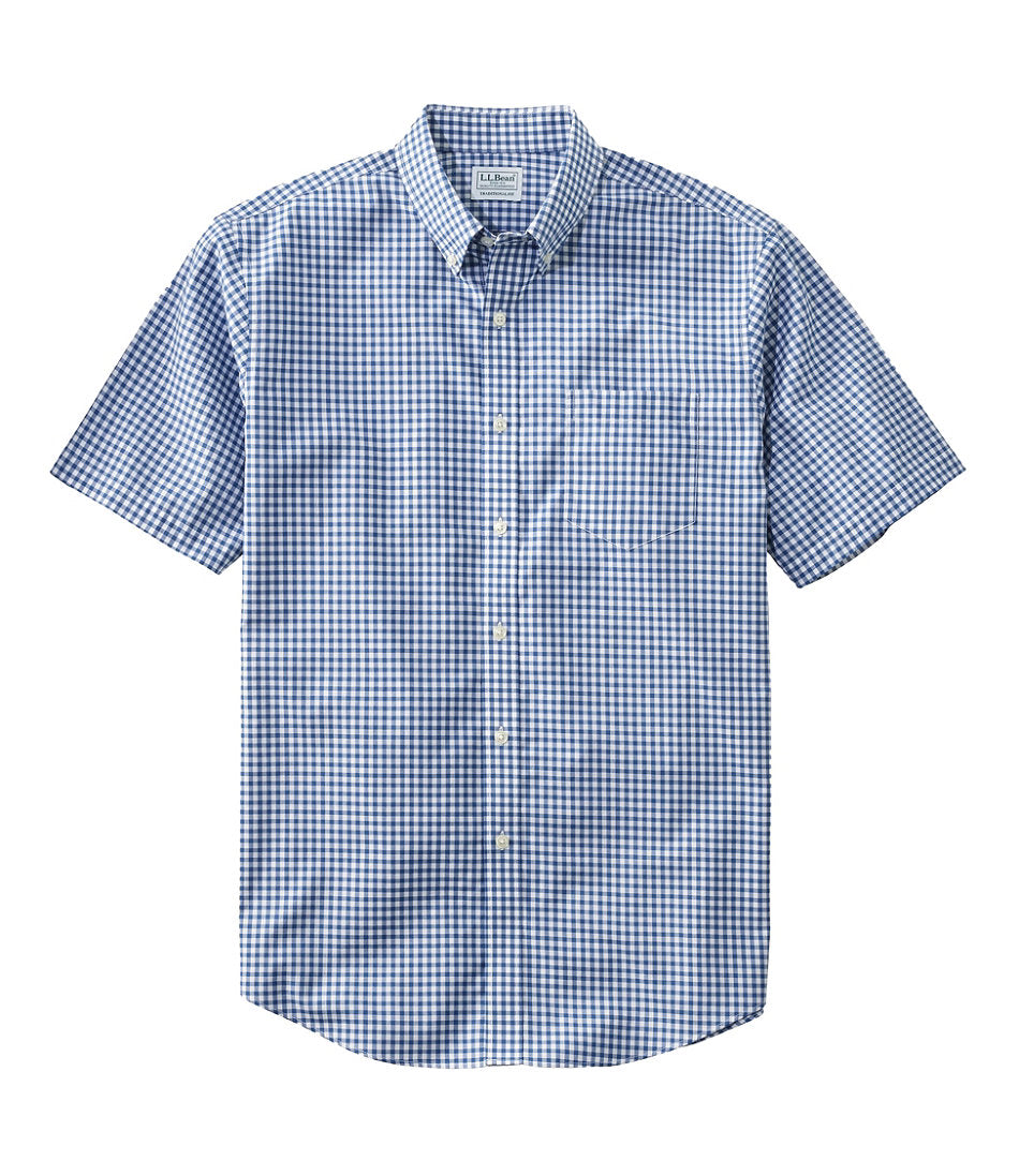 Men's Wrinkle-Free Kennebunk Sport Shirt, Traditional Fit Short-Sleeve Check | L.L.Bean US