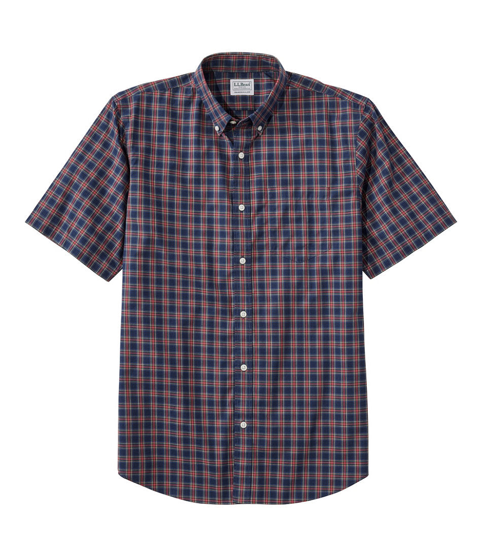 Men's Wrinkle-Free Kennebunk Sport Shirt, Traditional Fit Short-Sleeve Check | L.L.Bean US