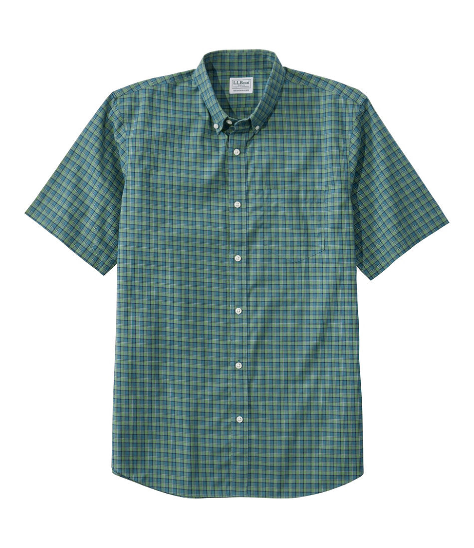 Men's Wrinkle-Free Kennebunk Sport Shirt, Traditional Fit Short-Sleeve Check | L.L.Bean US