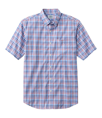 Men's Wrinkle-Free Kennebunk Sport Shirt, Traditional Fit Short-Sleeve Check | L.L.Bean US