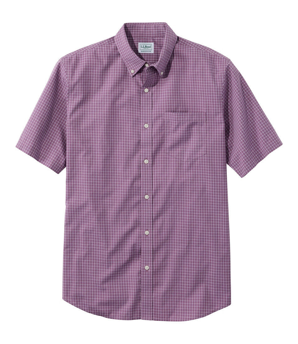 Men's Wrinkle-Free Kennebunk Sport Shirt, Traditional Fit Short-Sleeve Check | L.L.Bean US