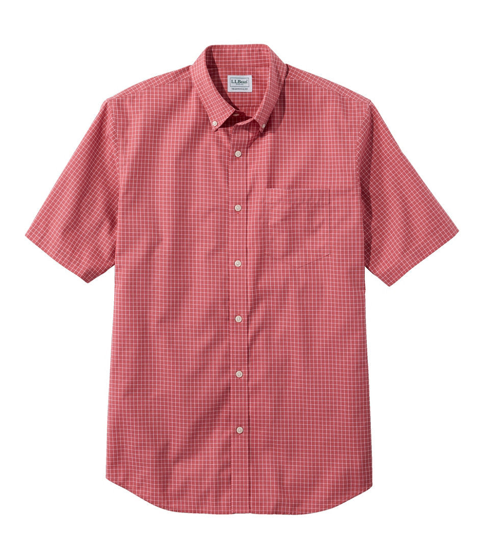 Men's Wrinkle-Free Kennebunk Sport Shirt, Traditional Fit Short-Sleeve Check | L.L.Bean US