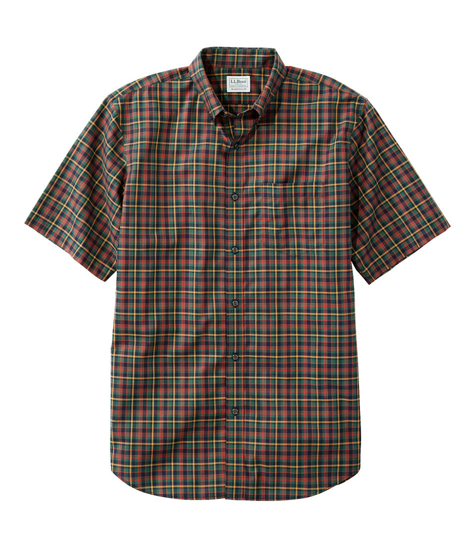 Men's Wrinkle-Free Kennebunk Sport Shirt, Traditional Fit Short-Sleeve Check | L.L.Bean US