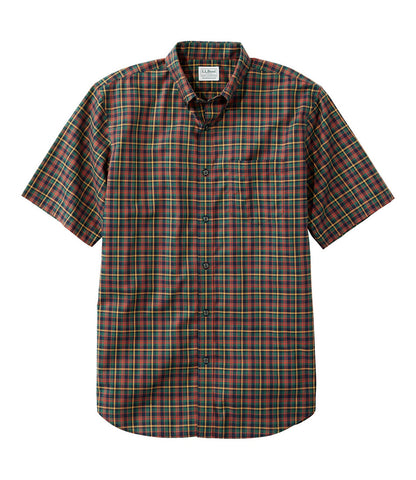 Men's Wrinkle-Free Kennebunk Sport Shirt, Traditional Fit Short-Sleeve Check | L.L.Bean US