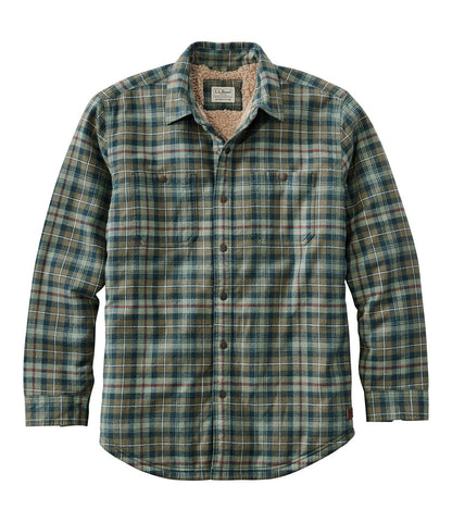 Men's Sherpa-Lined Scotch Plaid Shirt, Slightly Fitted | L.L.Bean sale