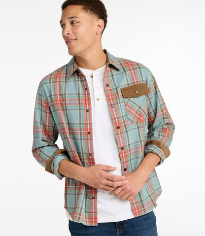 Men's Scotch Plaid Flannel Shirt, Snap-Front, Slightly Fitted Untucked Fit | L.L.Bean US