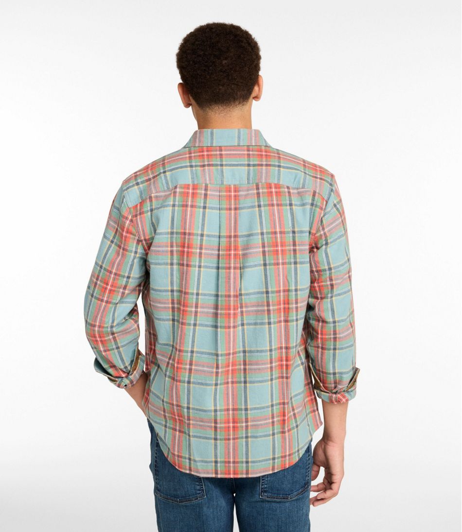 Men's Scotch Plaid Flannel Shirt, Snap-Front, Slightly Fitted Untucked Fit | L.L.Bean US