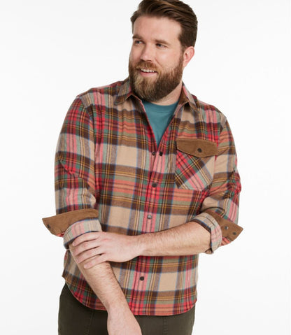 Men's Scotch Plaid Flannel Shirt, Snap-Front, Slightly Fitted Untucked Fit | L.L.Bean US