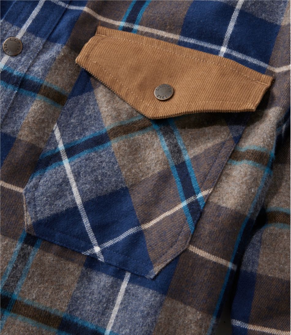 Men's Scotch Plaid Flannel Shirt, Snap-Front, Slightly Fitted Untucked Fit | L.L.Bean US