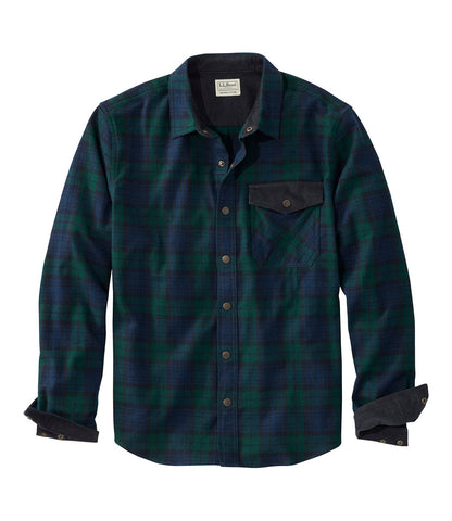 Men's Scotch Plaid Flannel Shirt, Snap-Front, Slightly Fitted Untucked Fit | L.L.Bean US