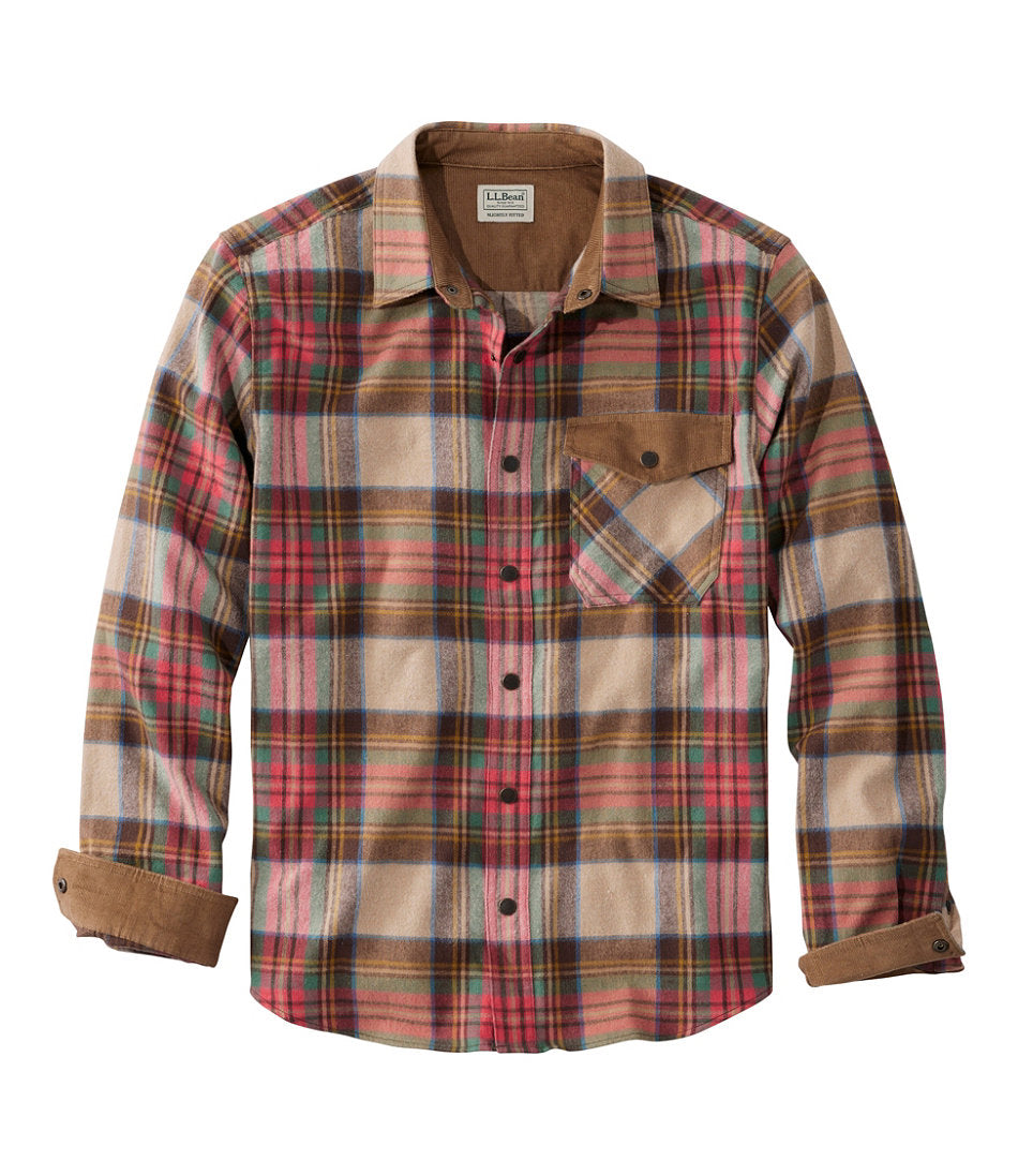 Men's Scotch Plaid Flannel Shirt, Snap-Front, Slightly Fitted Untucked Fit | L.L.Bean US