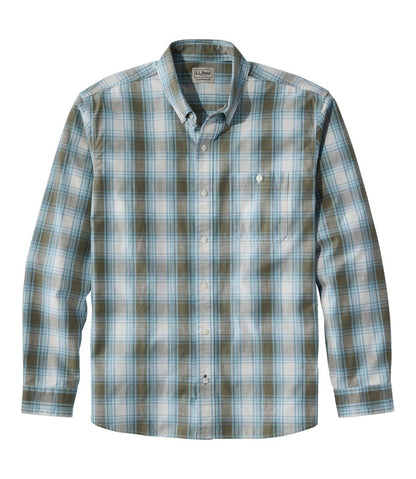 Men's Comfort Stretch® Chambray Shirt, Traditional Untucked Fit, Long-Sleeve, Print | L.L.Bean online