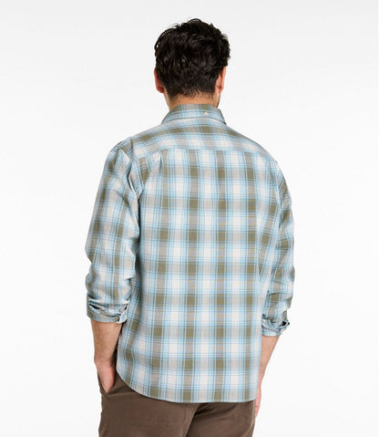 Men's Comfort Stretch® Chambray Shirt, Traditional Untucked Fit, Long-Sleeve, Print | L.L.Bean online