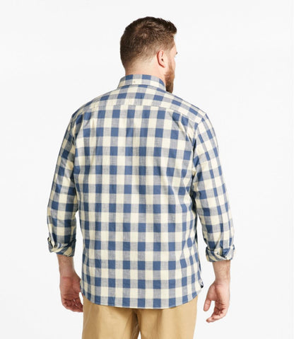 Men's Comfort Stretch® Chambray Shirt, Traditional Untucked Fit, Long-Sleeve, Print | L.L.Bean online