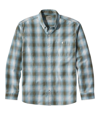 Men's Comfort Stretch® Chambray Shirt, Traditional Untucked Fit, Long-Sleeve, Print | L.L.Bean online