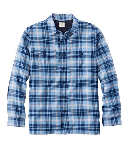 Men's Fleece-Lined Flannel Shirt, Traditional Fit | L.L.Bean outlet
