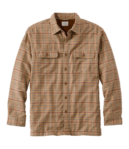 Men's Fleece-Lined Flannel Shirt, Traditional Fit | L.L.Bean outlet