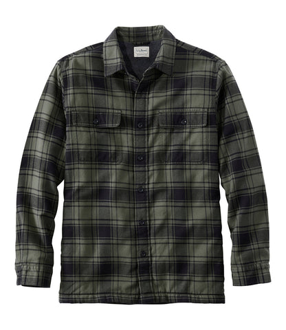 Men's Fleece-Lined Flannel Shirt, Traditional Fit | L.L.Bean outlet